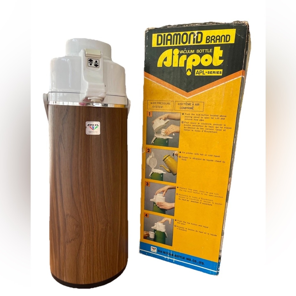 Diamond Supply Co. Woodgrain Brown & White‎ Pump Vacuum Bottle APL series MCM